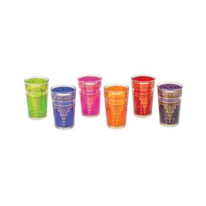 TEA GLASS SET 6PCS ANDALUS ASSORTD COLOR TEA GLASS SET 6PCS ANDALUS ASSORTD COLOR